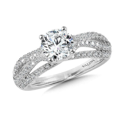 Valina Split Shank Diamond Engagement Ring R1057W