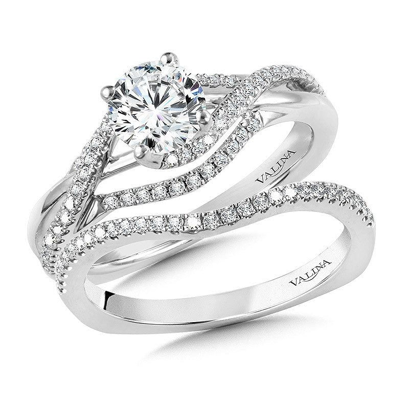 Valina Spiral Diamond Engagement Ring R1056W