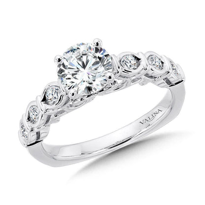 Valina Straight Diamond Engagement Ring R1075W