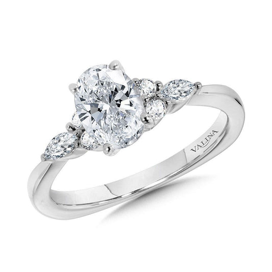 Valina Tapered Diamond Engagement Ring R1106W