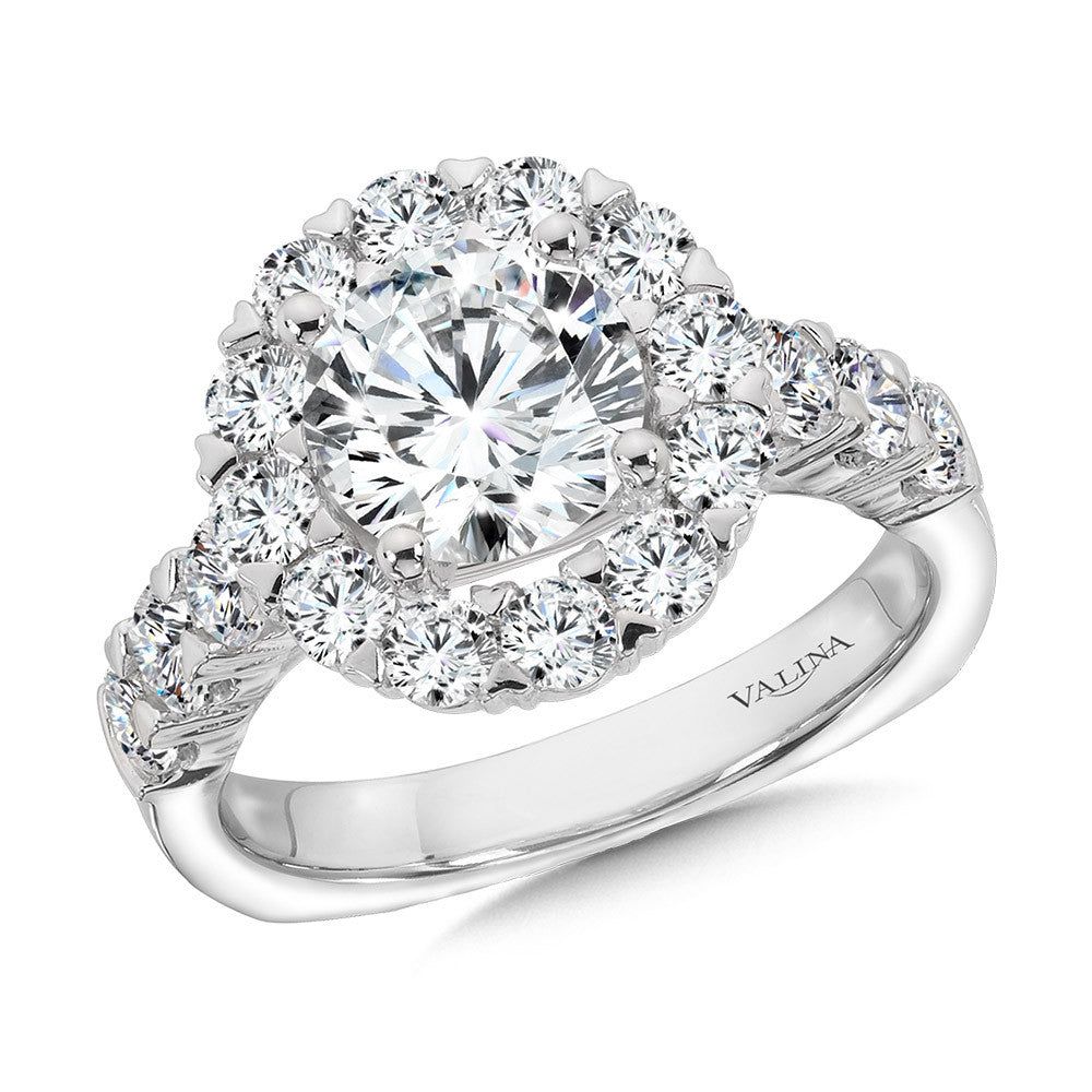Valina Unique Diamond Halo Engagement Ring R1080W