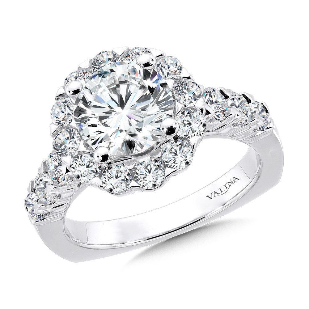 Valina Unique Diamond Halo Engagement Ring R1081W