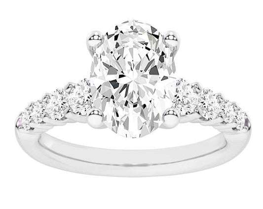 14K 3.75CT Certified Lab Grown Diamond Engagement Ring 68506
